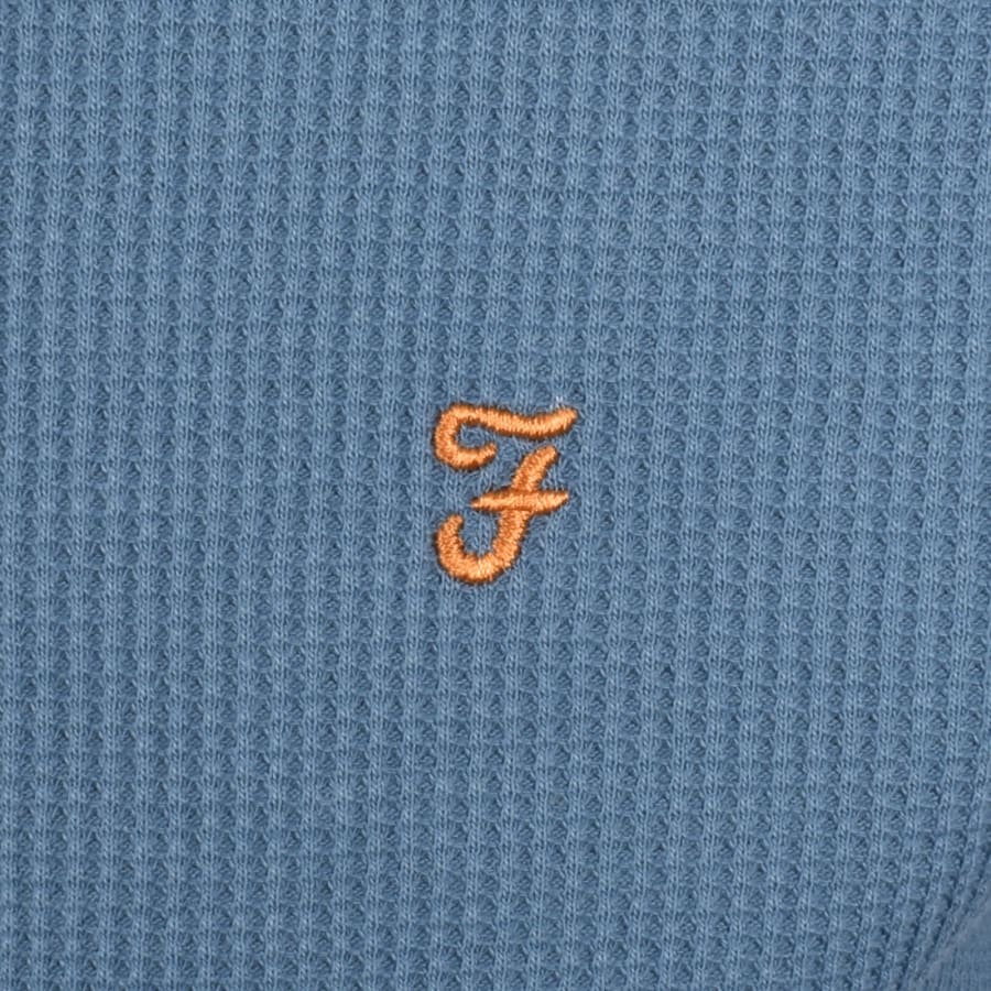 Image number 3 for Farah Forster Short Sleeved Polo T Shirt Blue