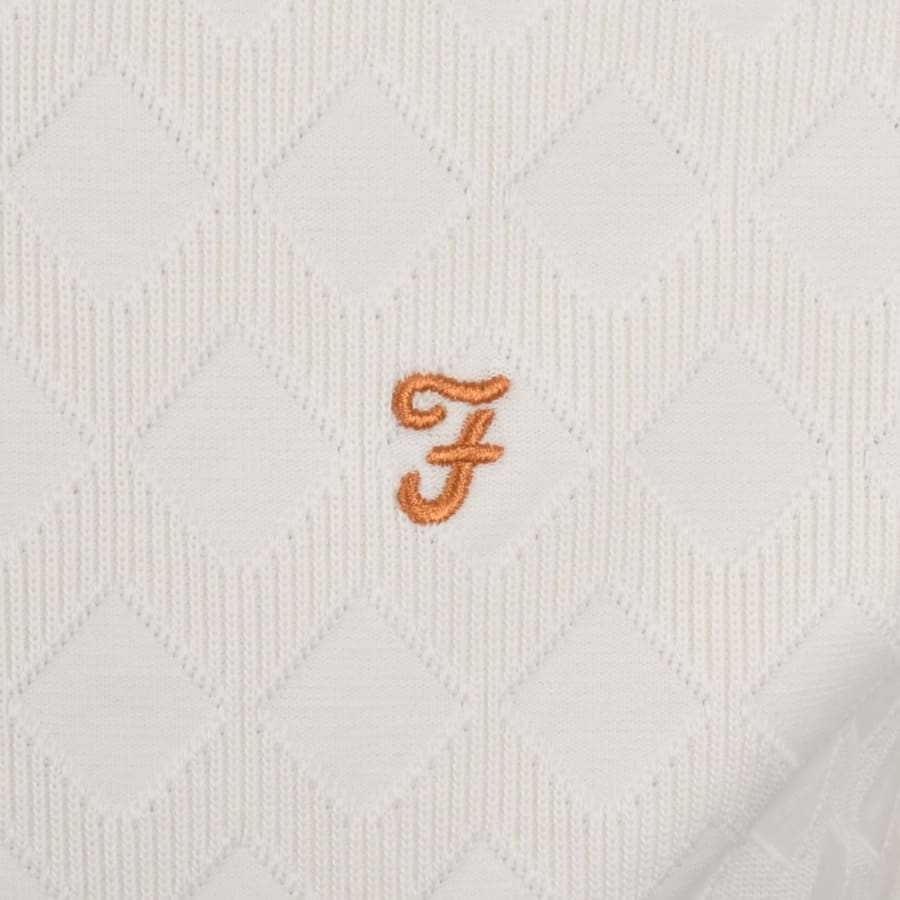 Image number 3 for Farah Horace Short Sleeved Polo T Shirt Cream