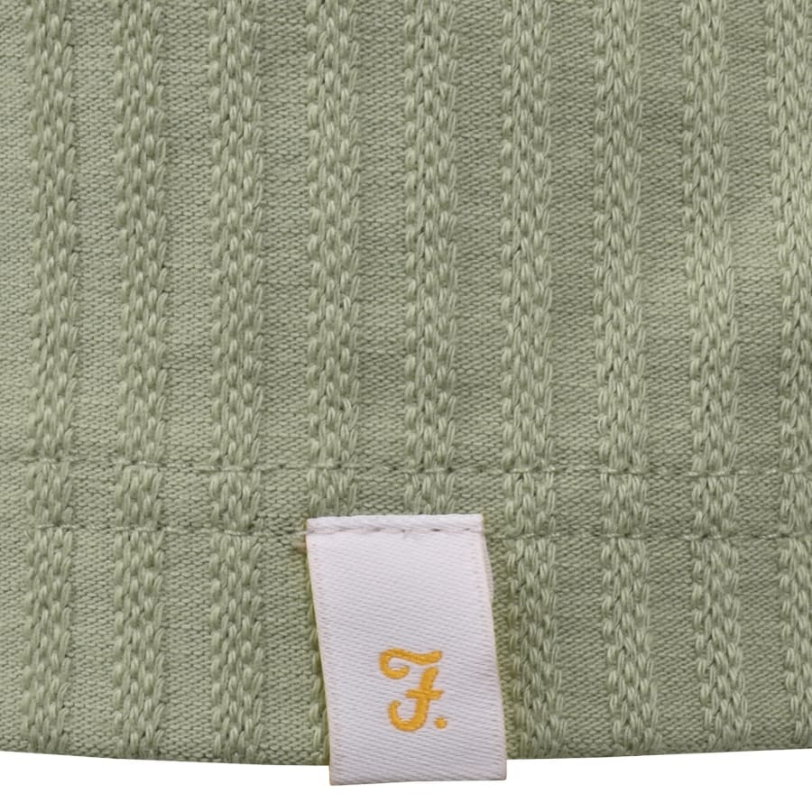 Image number 3 for Farah Dobson Zip Polo T Shirt Green