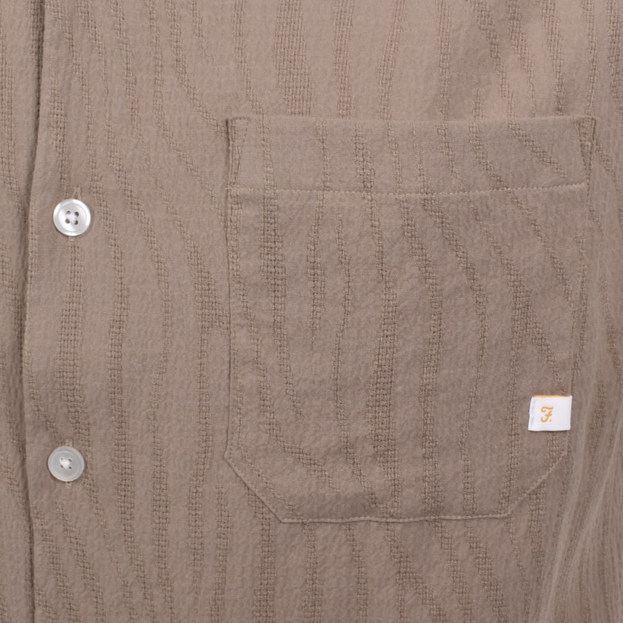Image number 3 for Farah Riley Short Sleeve Shirt Brown