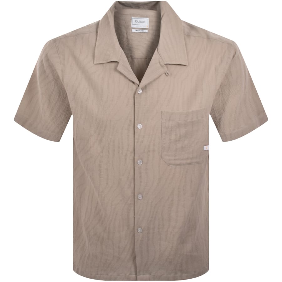 Image number 1 for Farah Riley Short Sleeve Shirt Brown