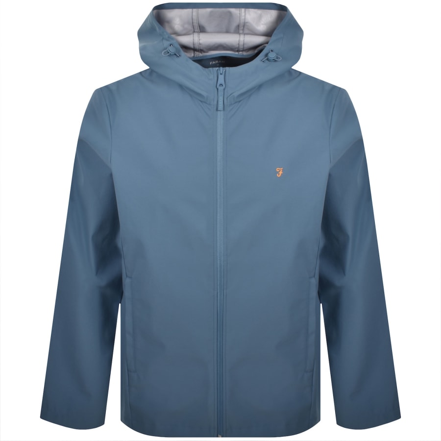 Image number 1 for Farah Rhodes Hooded Jacket Blue