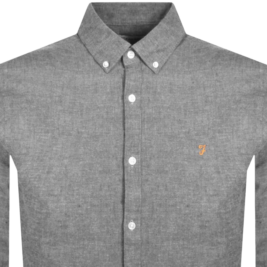 Image number 2 for Farah Steen Long Sleeve Shirt Grey
