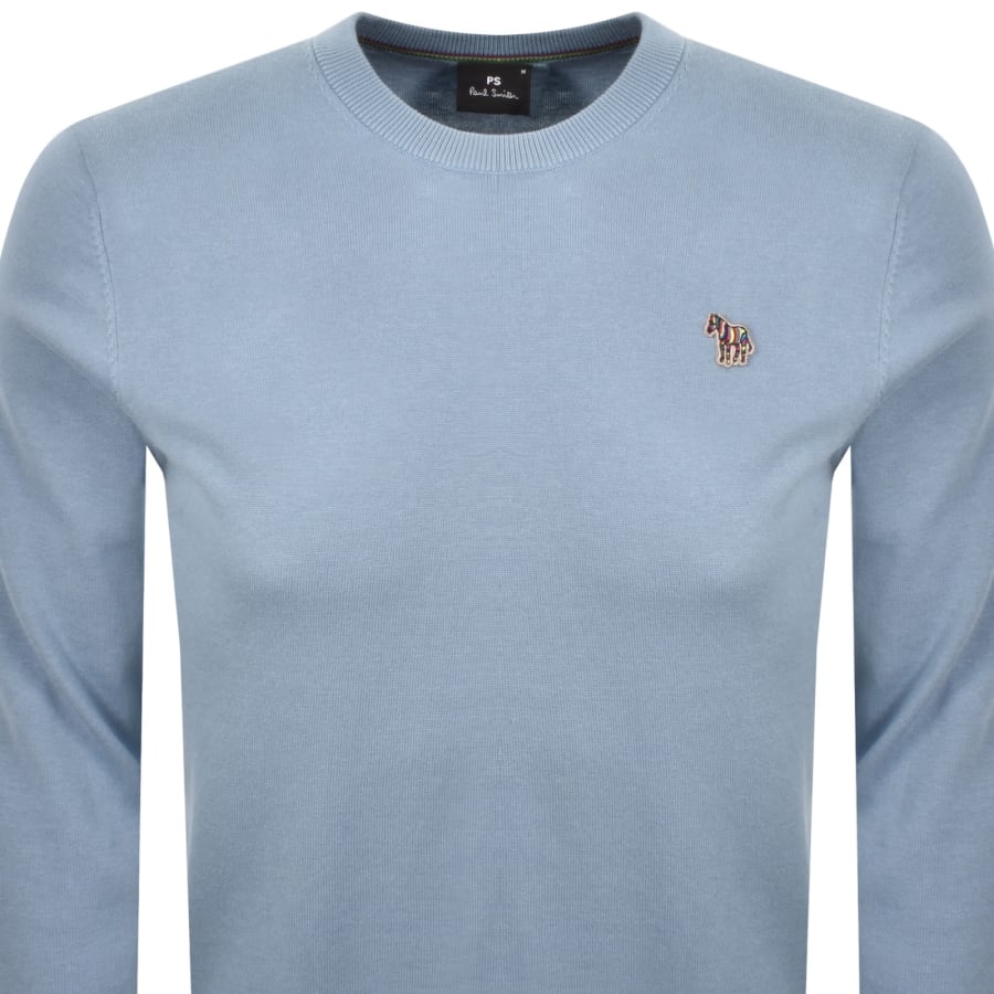 Image number 2 for Paul Smith Crew Neck Knit Jumper Blue