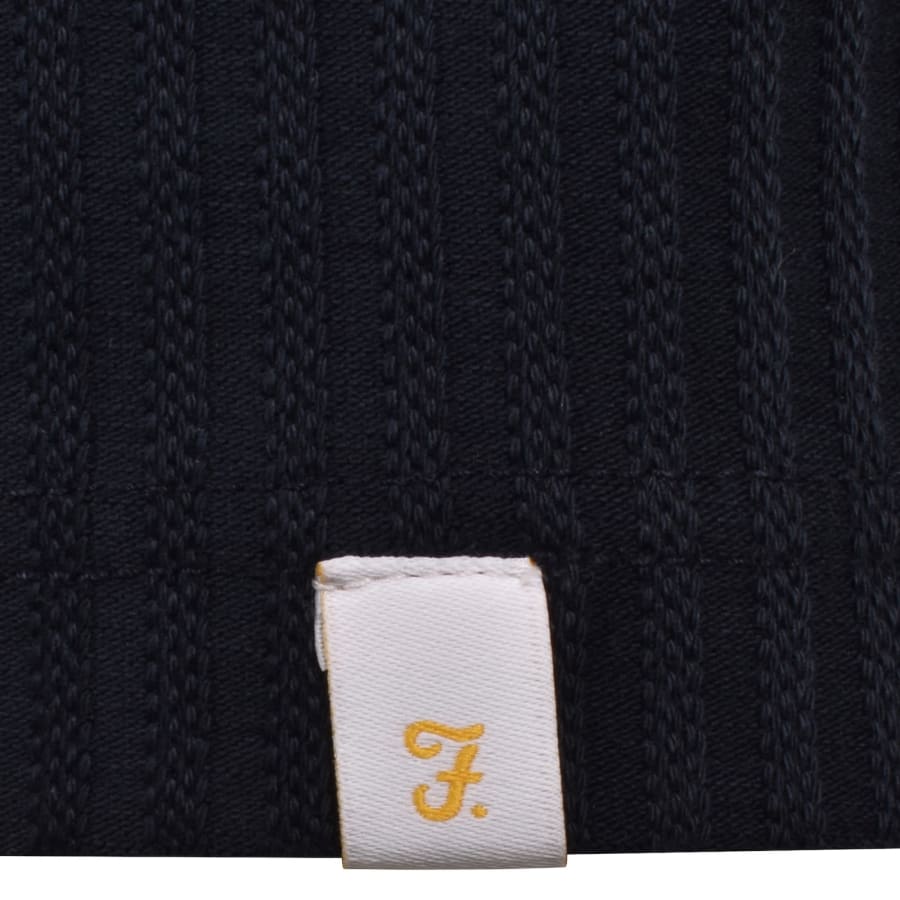 Image number 3 for Farah Dobson Zip Polo T Shirt True Navy