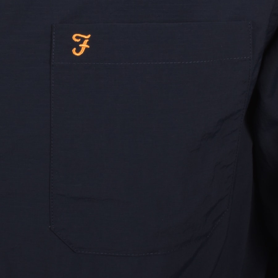 Image number 3 for Farah Fintoni Zip Overshirt Navy