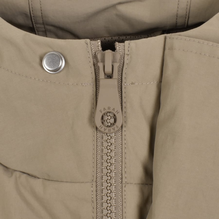 Image number 4 for Farah Shenley Hooded Jacket Brown