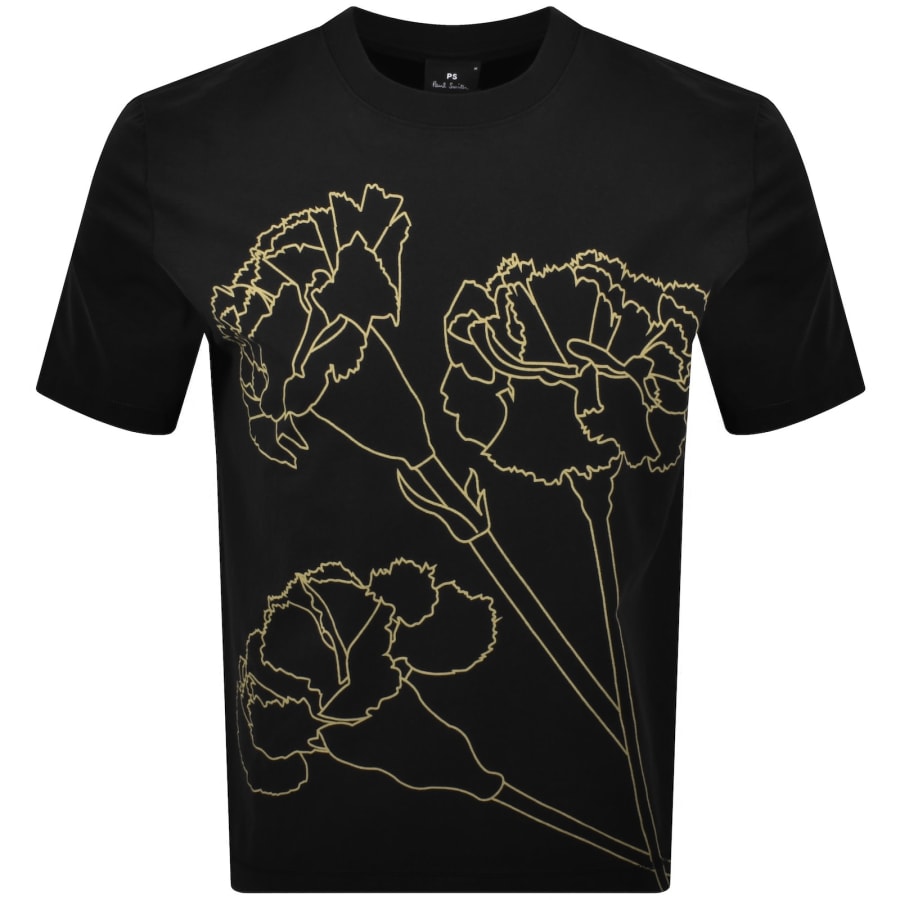 Image number 1 for Paul Smith Carnations T Shirt Black