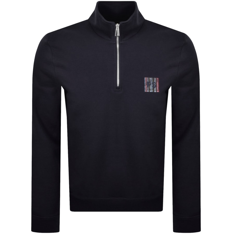 Image number 1 for Paul Smith Half Zip Sweatshirt Navy