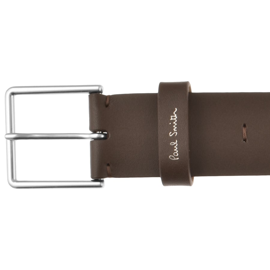 Image number 3 for Paul Smith Stitch Leather Belt Brown