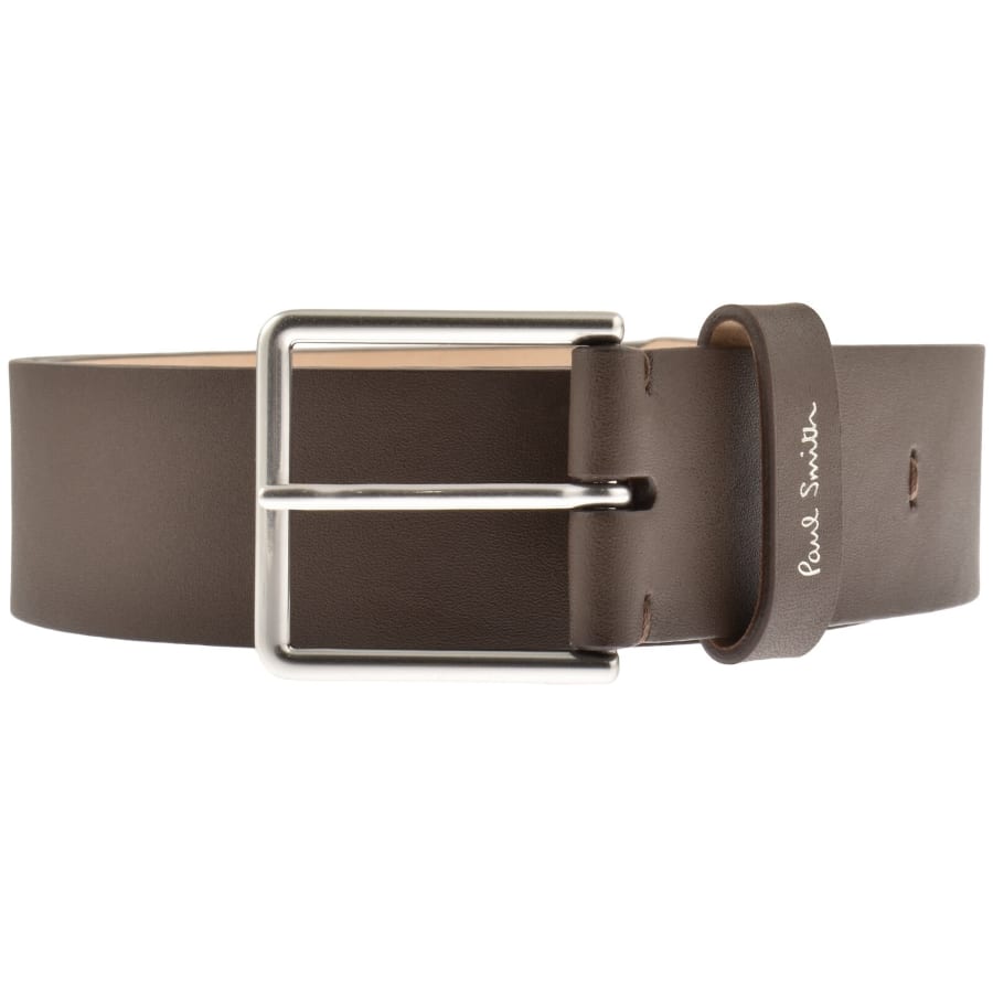 Image number 1 for Paul Smith Stitch Leather Belt Brown