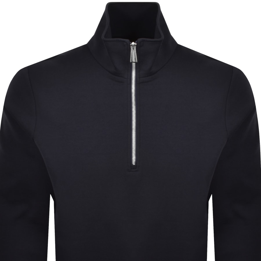 Image number 2 for Paul Smith Half Zip Sweatshirt Navy