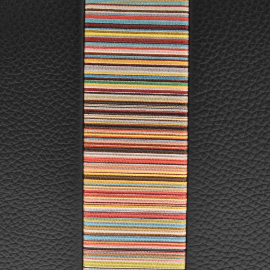 Image number 4 for Paul Smith Stripe Trim Leather Wash Bag Black