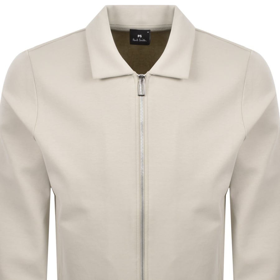 Image number 2 for Paul Smith Full Zip Sweatshirt Beige