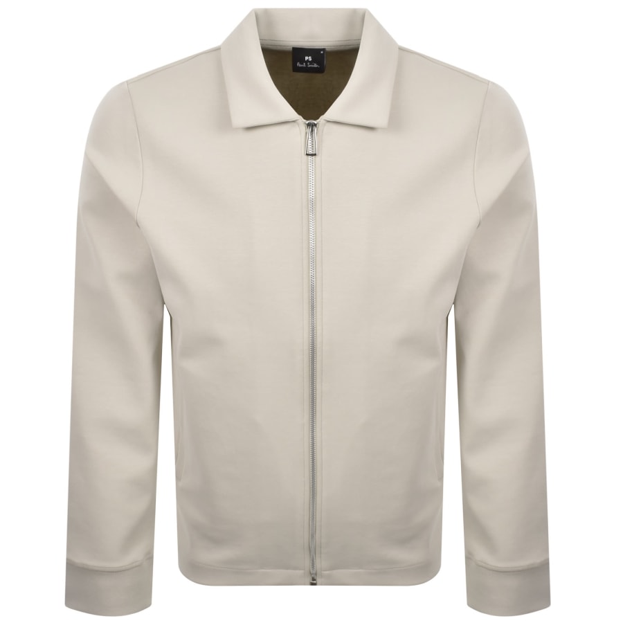 Image number 1 for Paul Smith Full Zip Sweatshirt Beige