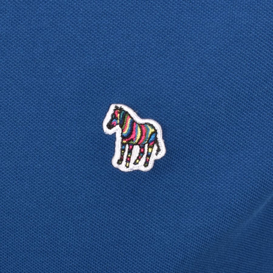 Image number 3 for Paul Smith Zebra Polo T Shirt Blue