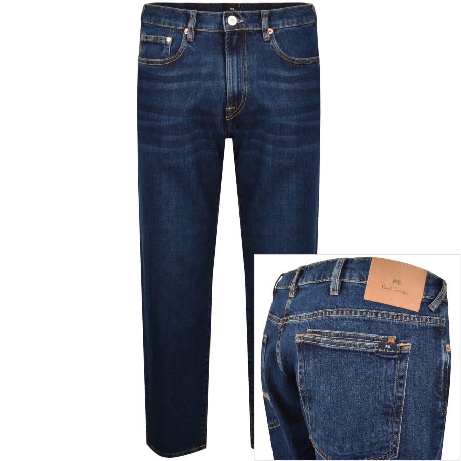 Image number 1 for Paul Smith Relaxed Tapered Jeans Dark Blue