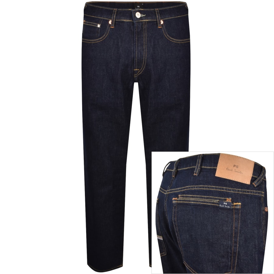 Image number 1 for Paul Smith Relaxed Tapered Jeans Dark Blue