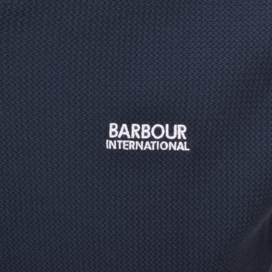 Image number 3 for Barbour International Milbank Textured Polo Navy