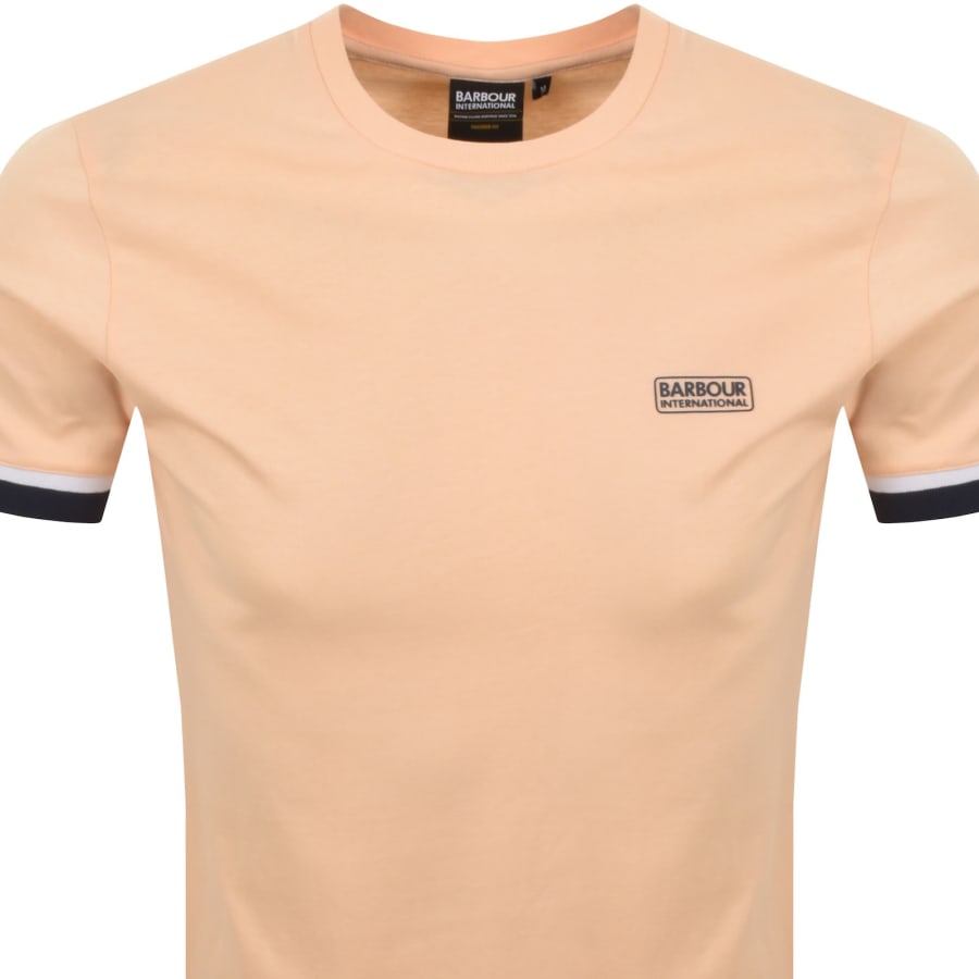 Image number 2 for Barbour International Deep Cuff T Shirt Orange