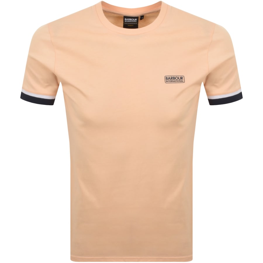Image number 1 for Barbour International Deep Cuff T Shirt Orange