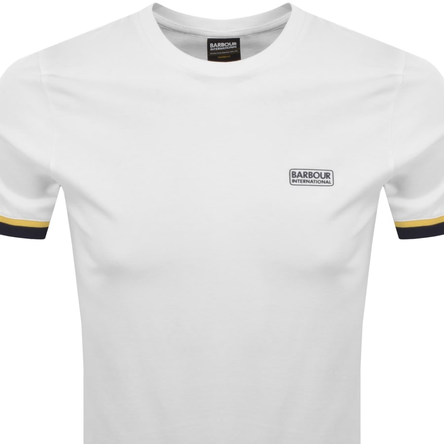 Image number 2 for Barbour International Deep Cuff T Shirt White