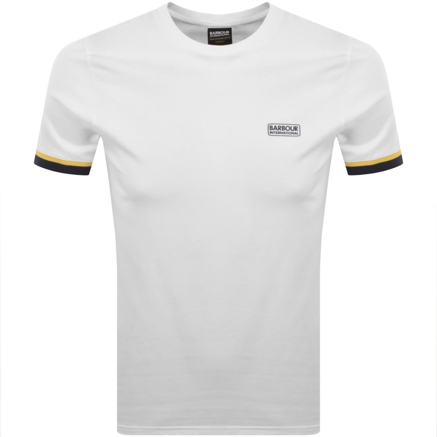 Image number 1 for Barbour International Deep Cuff T Shirt White