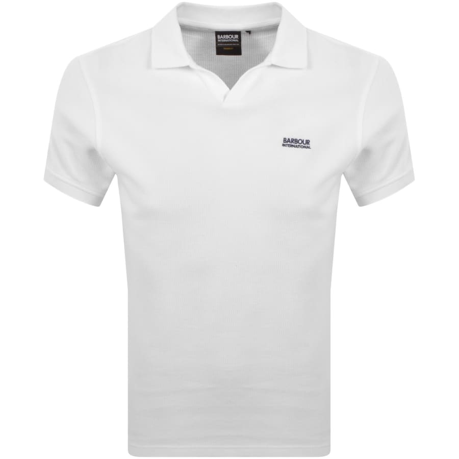 Image number 1 for Barbour International Milbank Textured Polo White