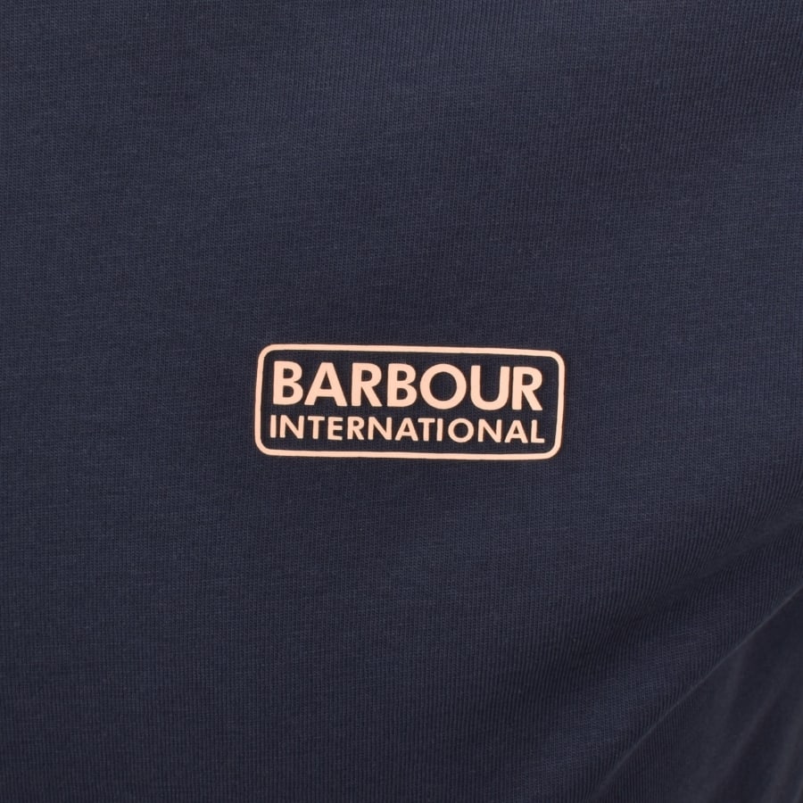 Image number 3 for Barbour International Deep Cuff T Shirt Navy