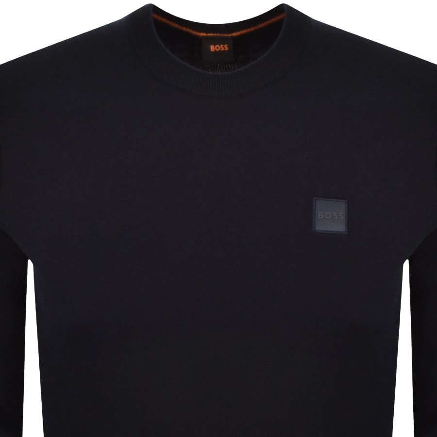 Image number 2 for BOSS Kanovano Knit Jumper Navy