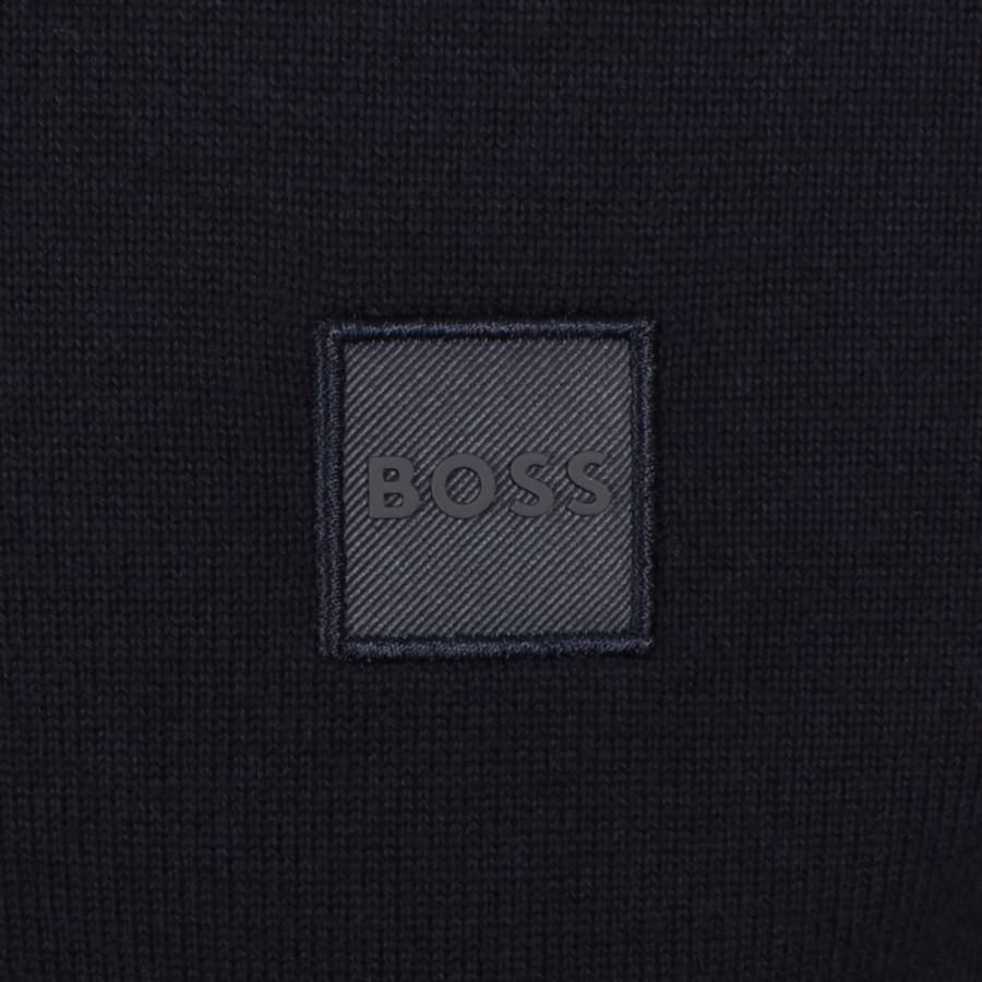Image number 3 for BOSS Kanovano Knit Jumper Navy