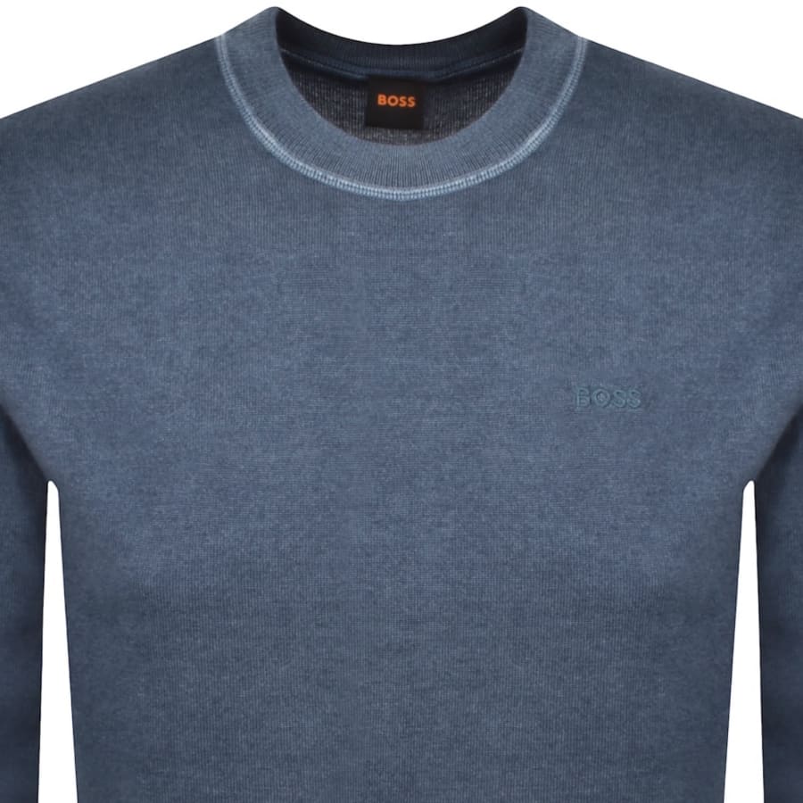 Image number 2 for BOSS Astefo Knit Jumper Blue