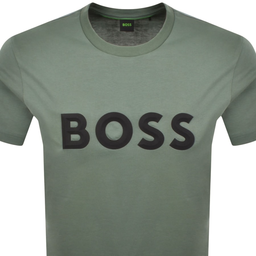 Image number 2 for BOSS Iconic Zone T Shirt Green