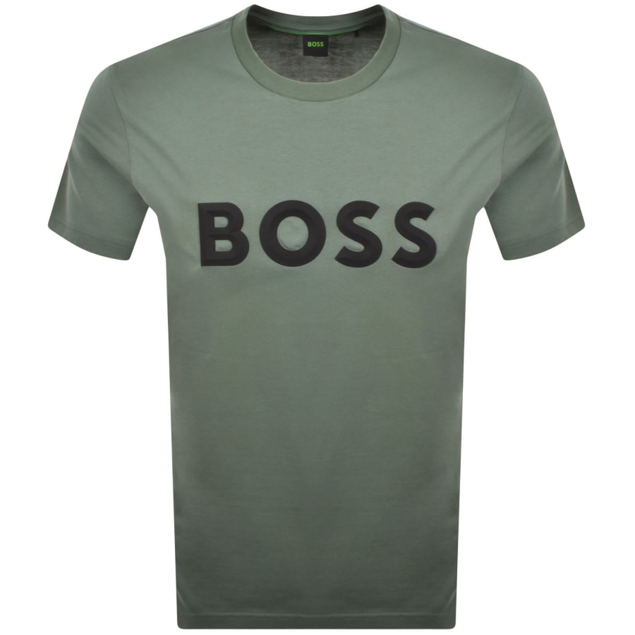 Image number 1 for BOSS Iconic Zone T Shirt Green