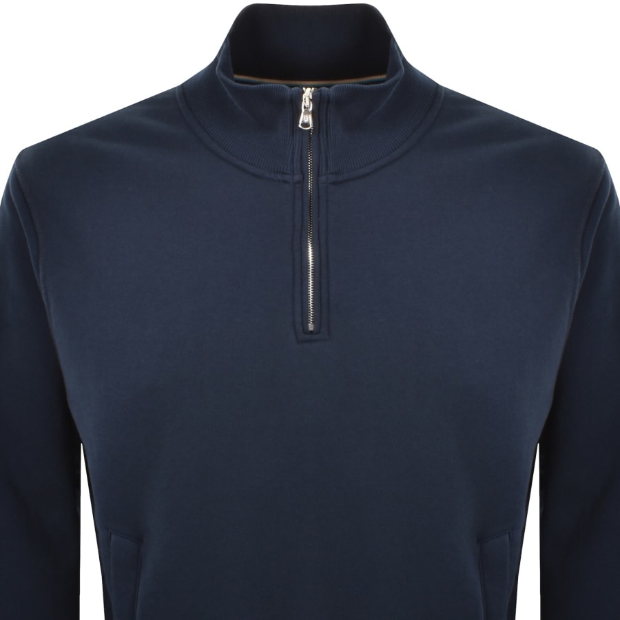 Image number 3 for Sandbanks Quarter Zip Sweatshirt Navy