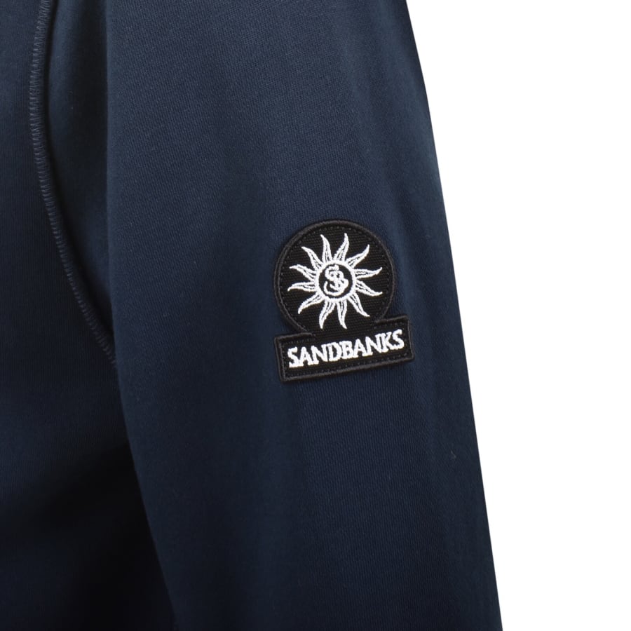 Image number 4 for Sandbanks Quarter Zip Sweatshirt Navy