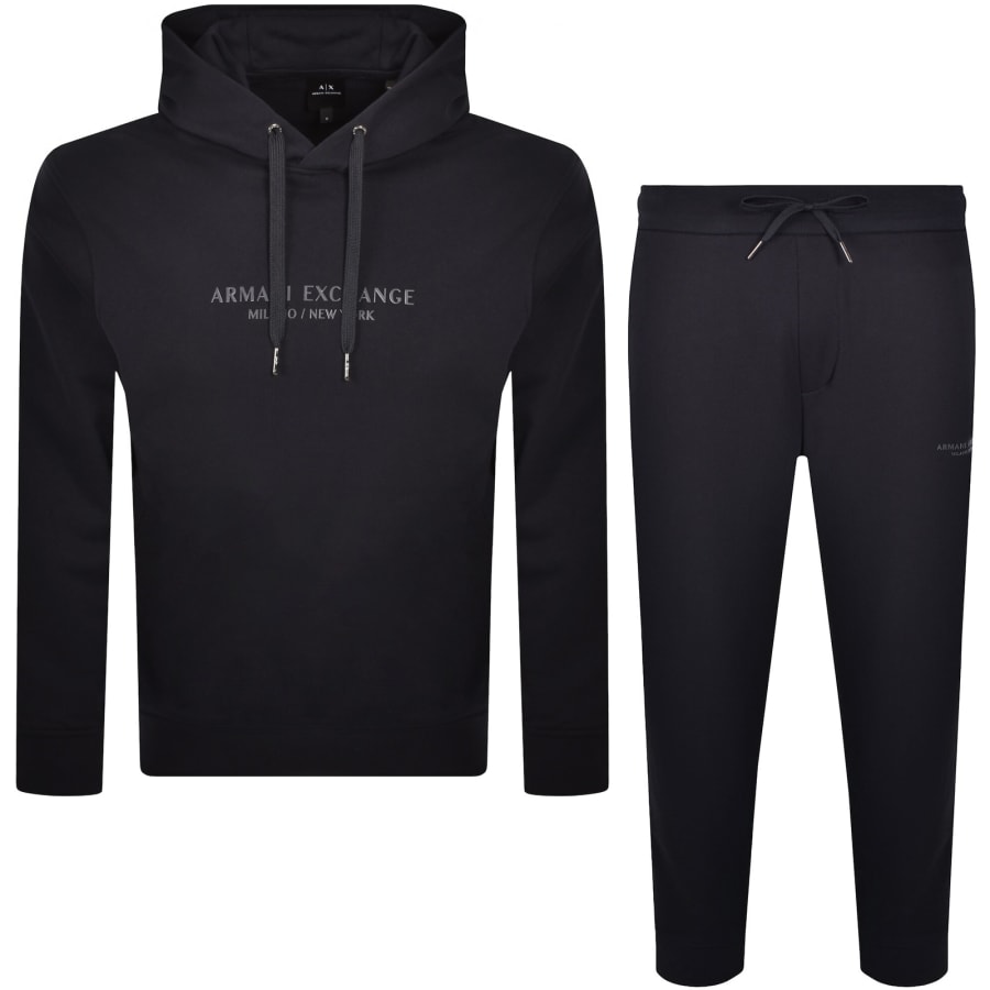 Image number 1 for Armani Exchange Logo Tracksuit Navy