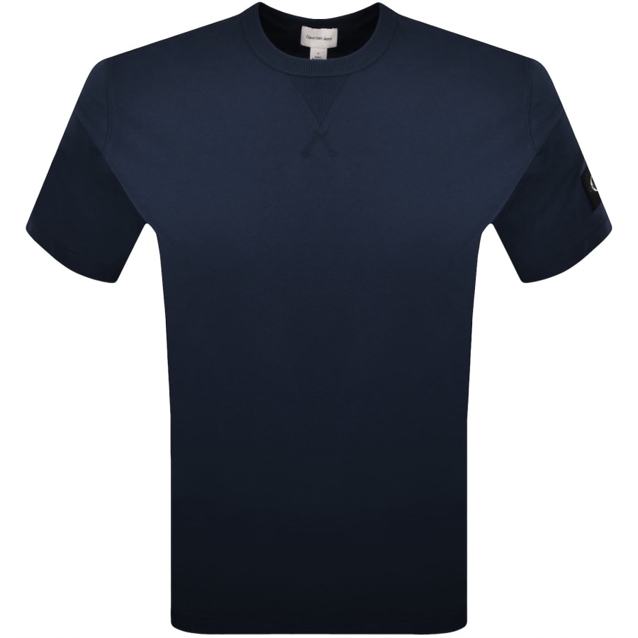 Image number 2 for Calvin Klein Jeans Badge T Shirt Navy