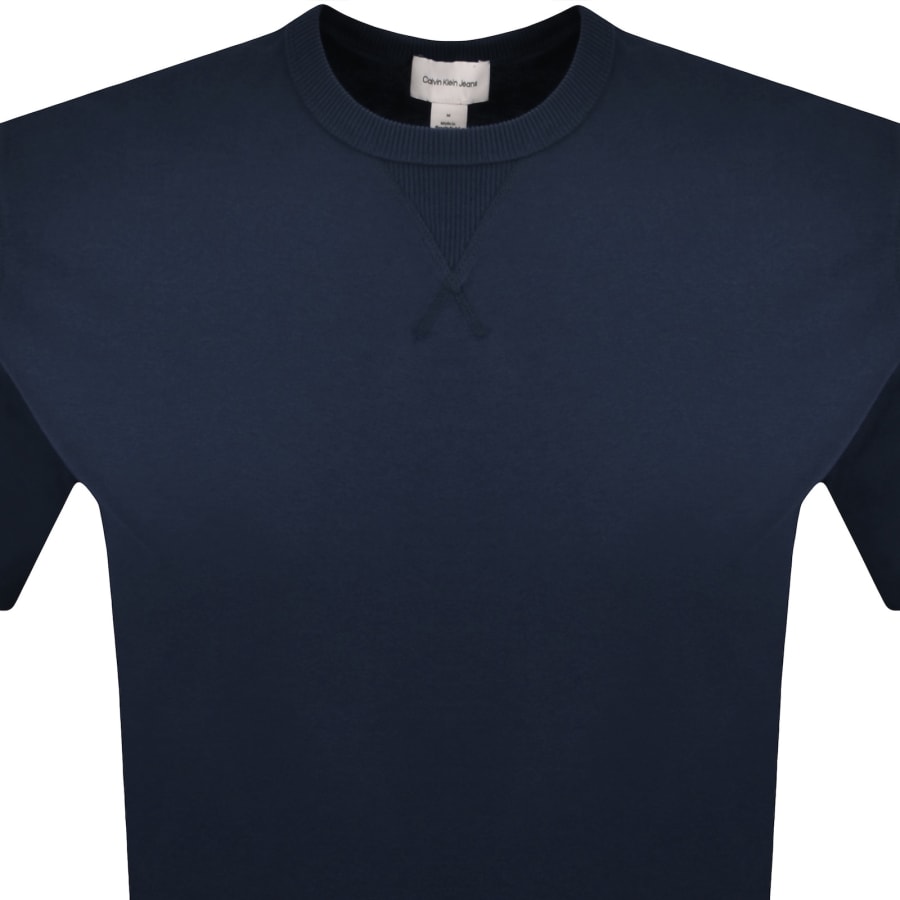 Image number 3 for Calvin Klein Jeans Badge T Shirt Navy