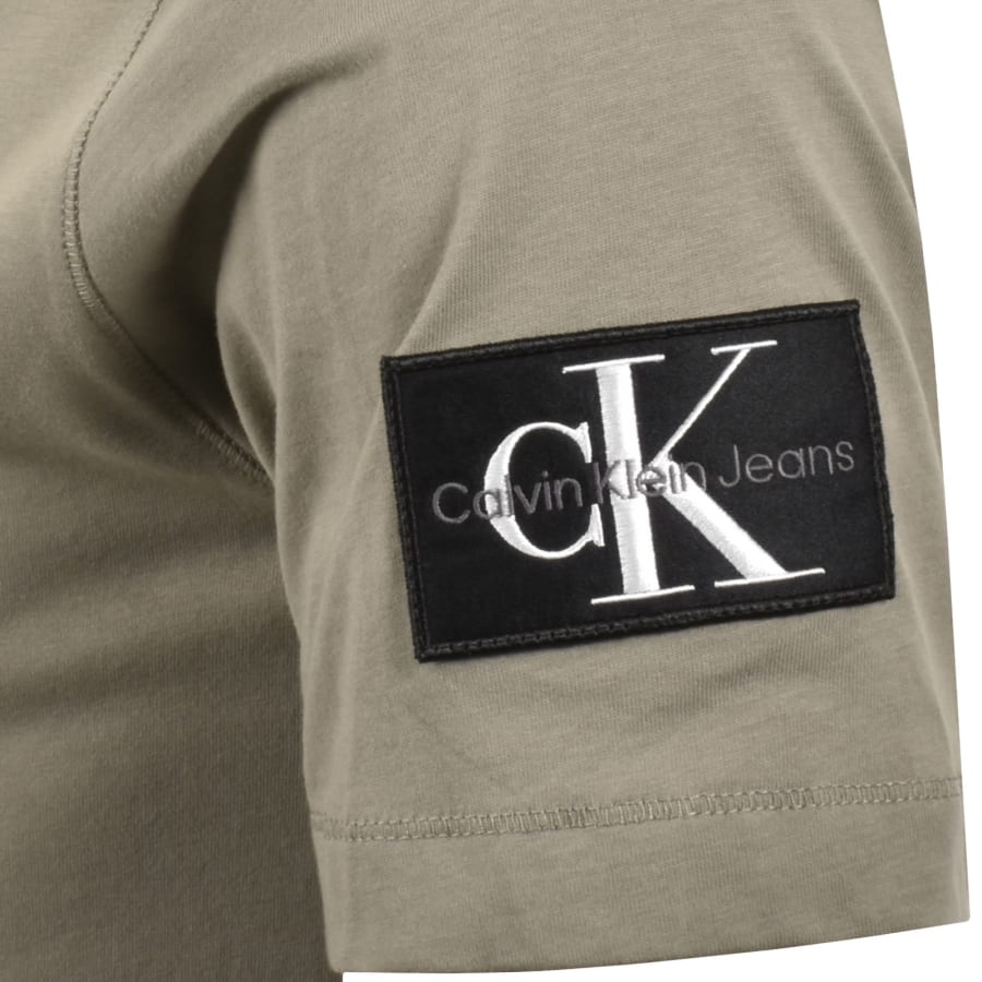 Image number 4 for Calvin Klein Jeans Badge T Shirt Khaki