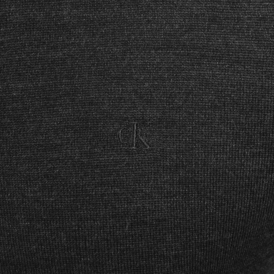 Image number 3 for Calvin Klein Knit Polo T Shirt Grey