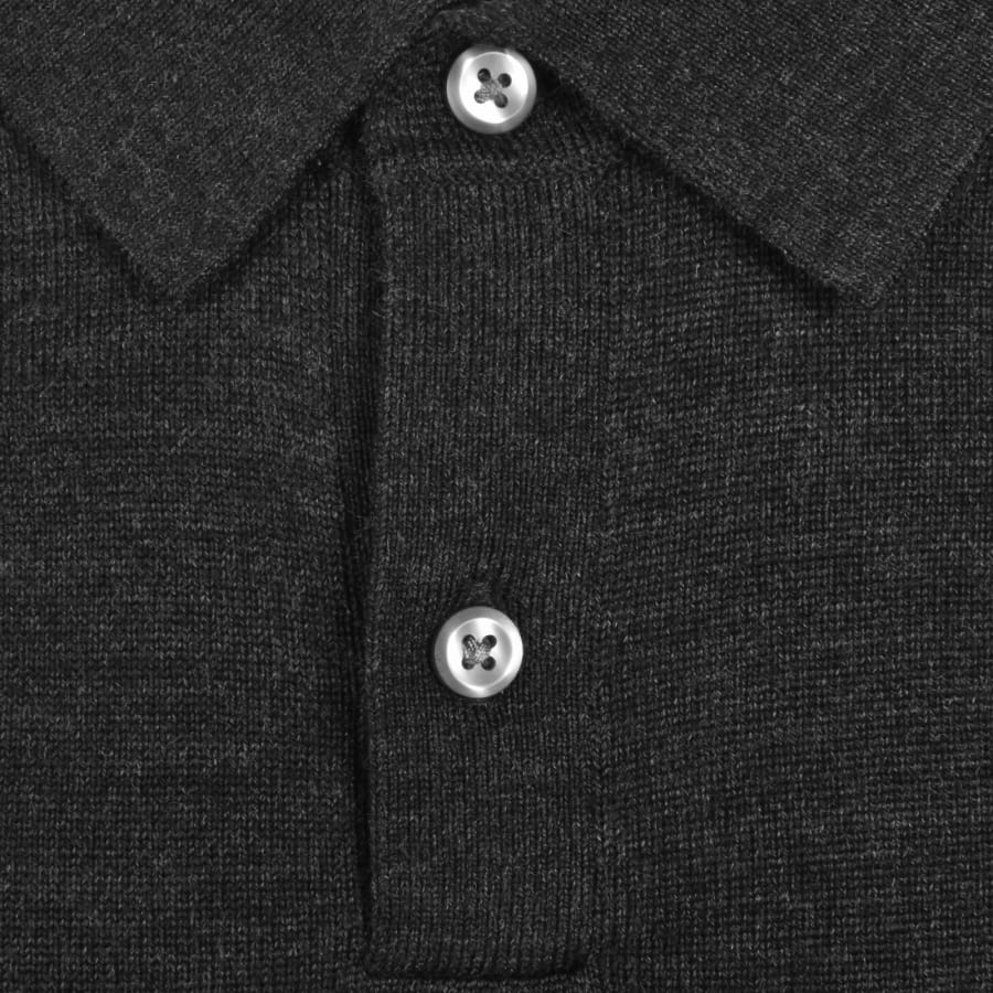 Image number 4 for Calvin Klein Knit Polo T Shirt Grey