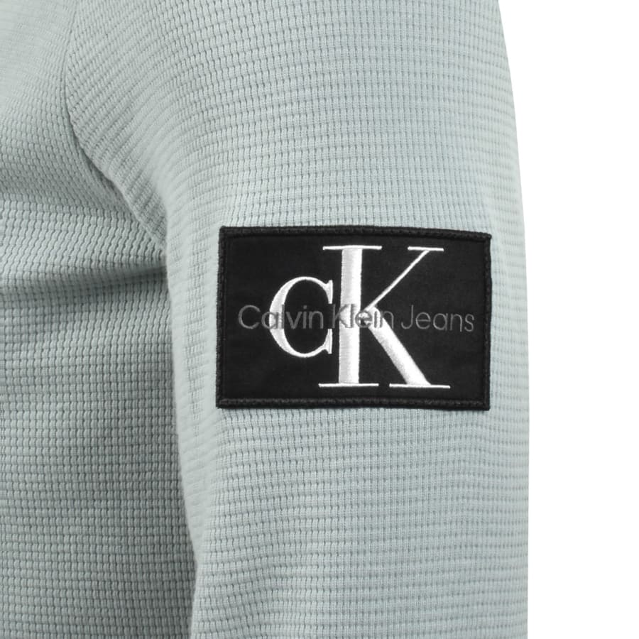 Image number 4 for Calvin Klein Jeans Waffle T Shirt Blue