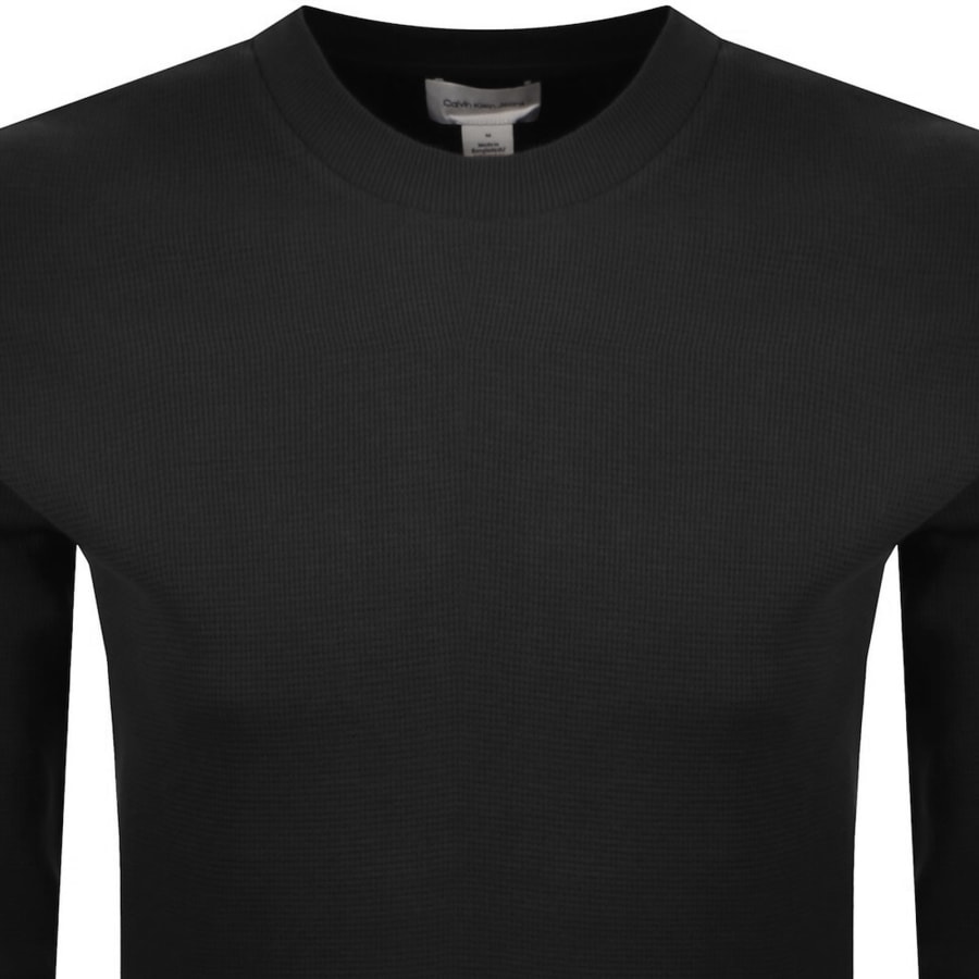 Image number 3 for Calvin Klein Jeans Waffle T Shirt Black