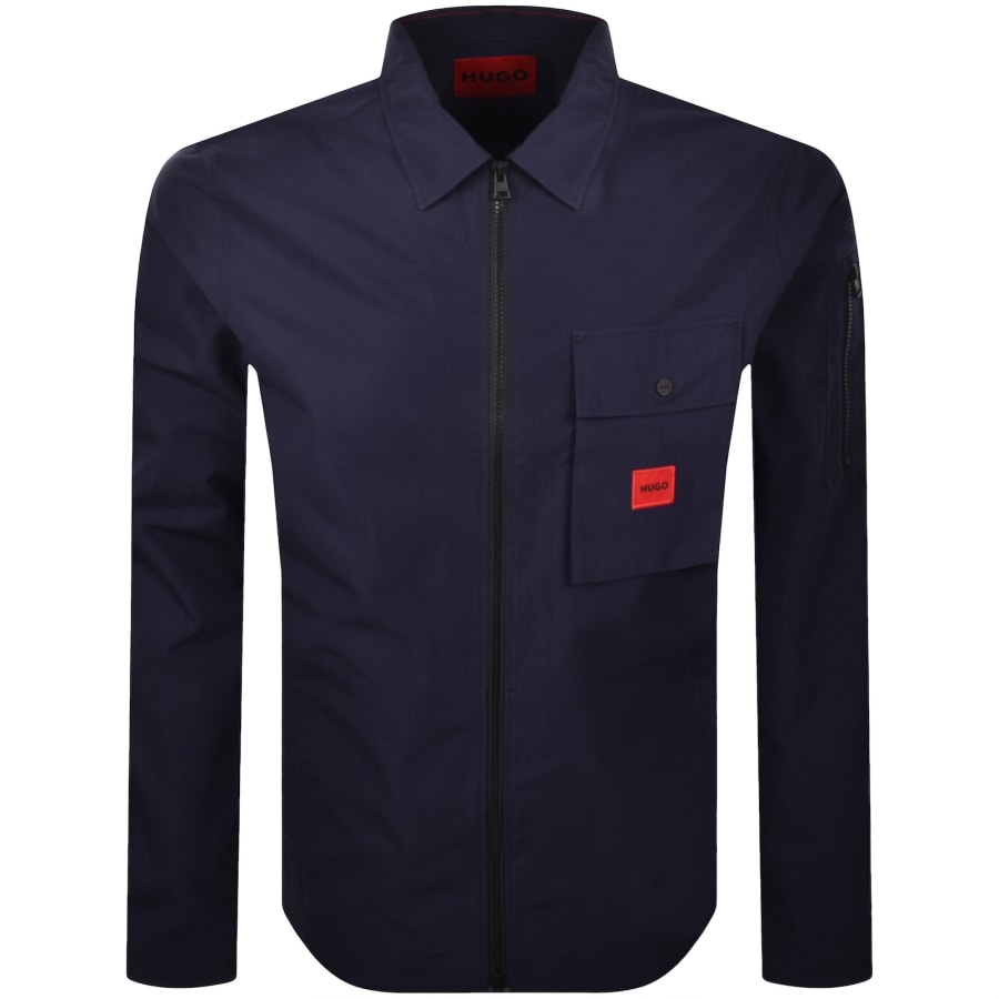 Image number 2 for HUGO Emmond Overshirt Navy