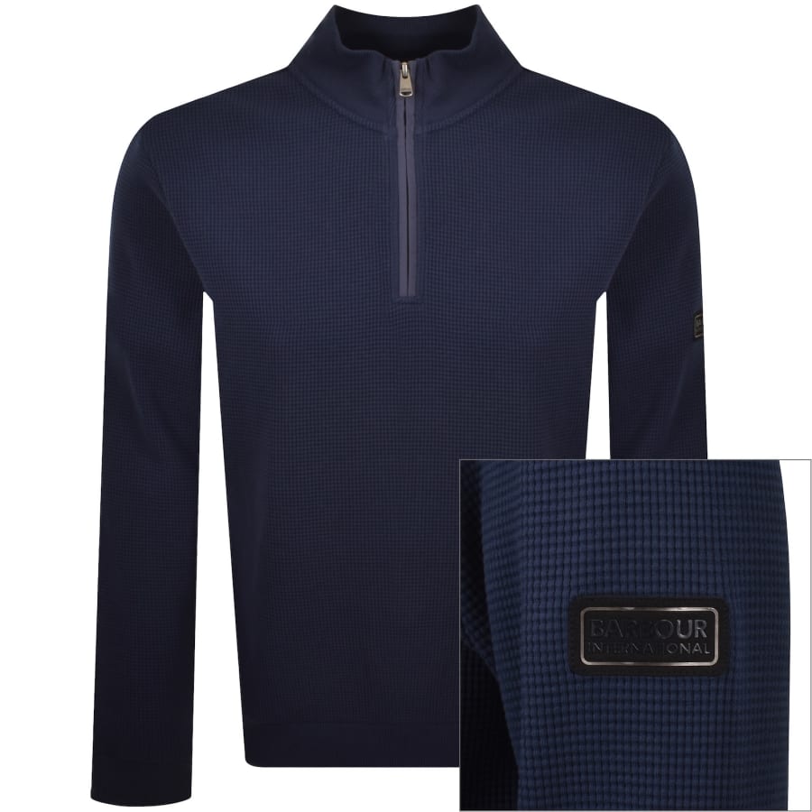 Image number 1 for Barbour International Bewley Sweatshirt Navy