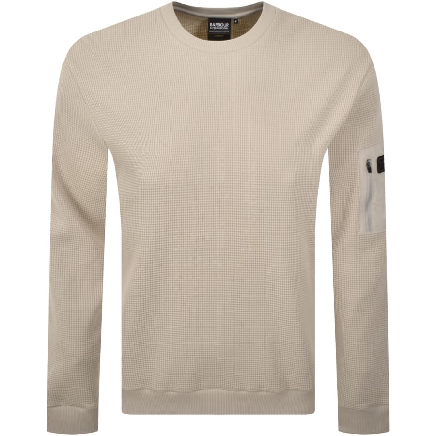 Image number 2 for Barbour International Bewley Sweatshirt Beige