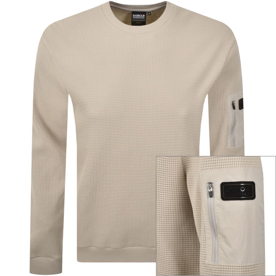 Image number 1 for Barbour International Bewley Sweatshirt Beige