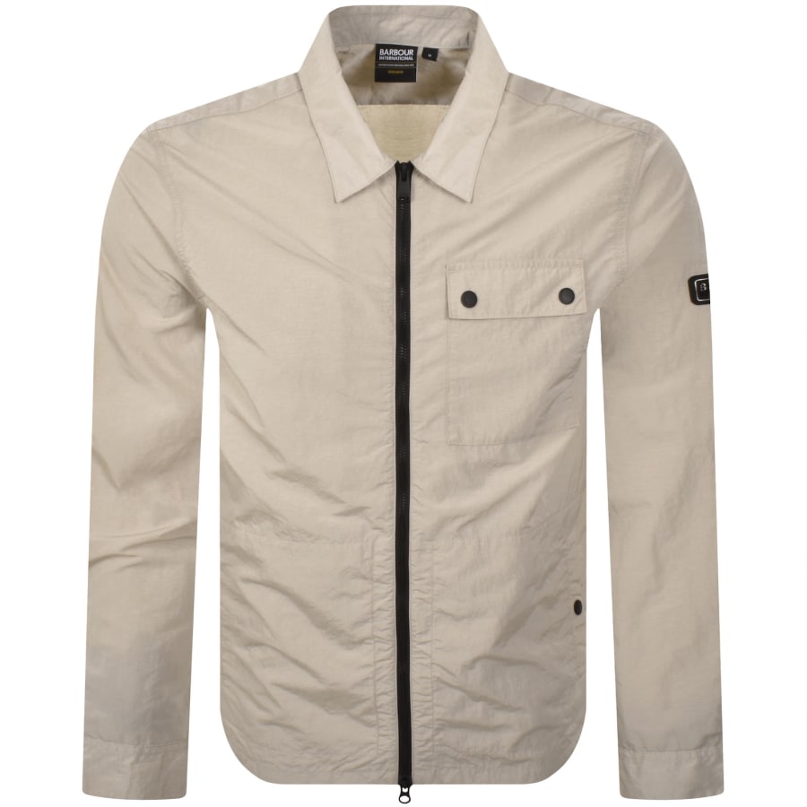 Image number 2 for Barbour International Inline Overshirt Beige