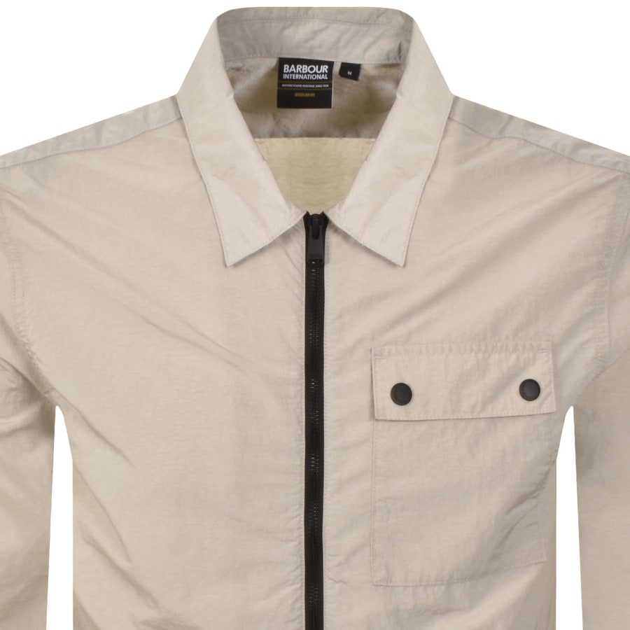 Image number 3 for Barbour International Inline Overshirt Beige